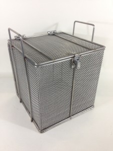 定制网状篮式盖子和手柄 - 不锈钢