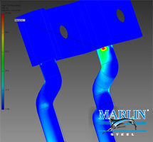 通过应力分析，马林的工程师可以确保一个部件能够承受预期载荷的应变。