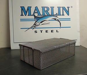 用于定制应用的不锈钢丝网篮。篮子中使用的不锈钢合金有助于防止腐蚀。